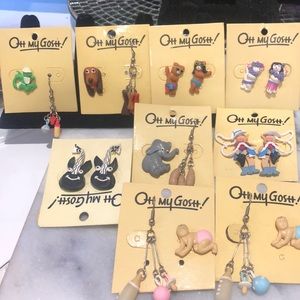 “Oh My Gosh” Vintage Polymer Earrings-Boutique